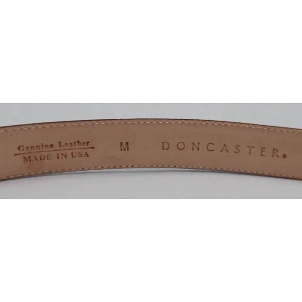 Doncaster Women's Med Brown Croc Inlay Faux Alligator Embossed Leather  Belt USA - Picture 6 of 6